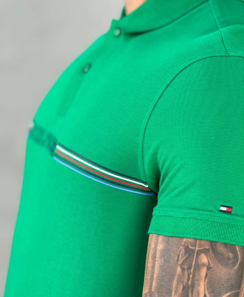 Camisa Polo Verde Masculina Monotype - Tommy Hilfiger