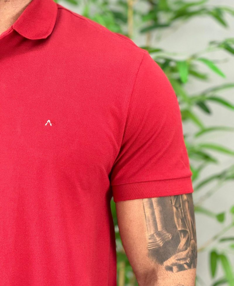 Camisa Polo Vermelha Masculina Piquet - Aramis
