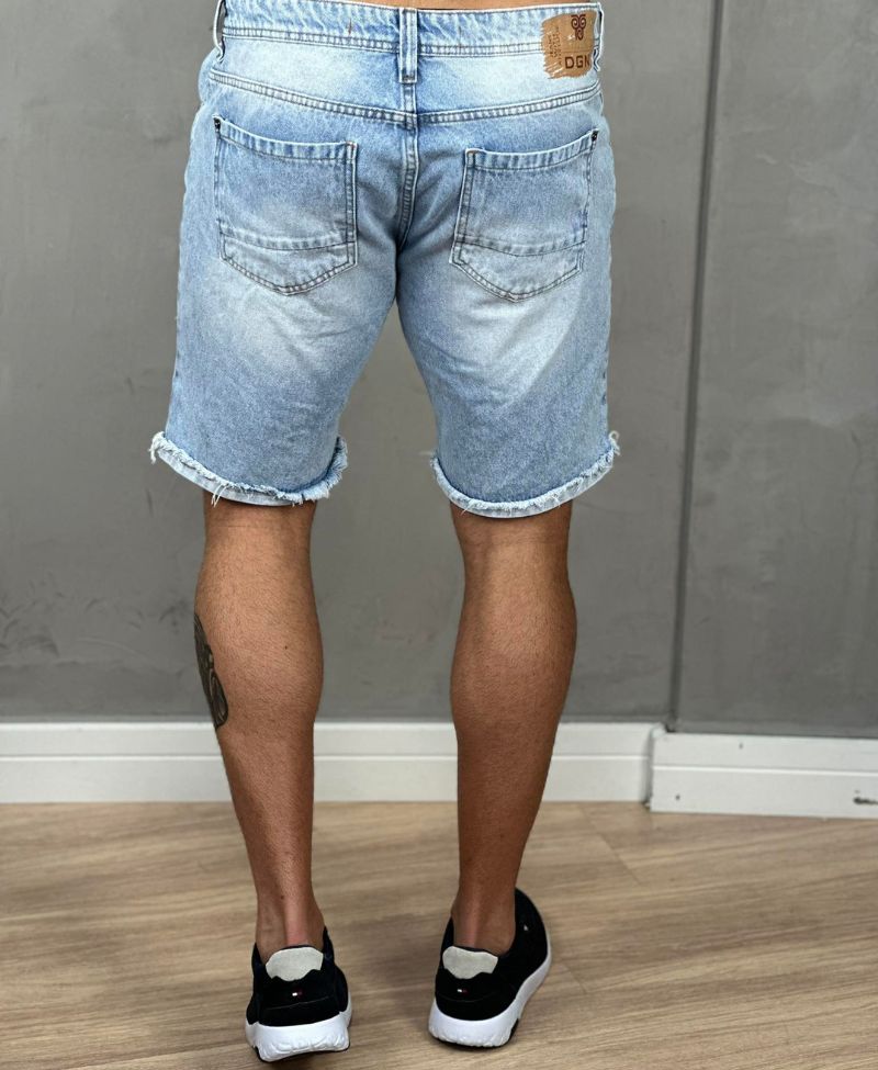 Bermuda Jeans Médio Masculina Destroyed - Degrant Jeans
