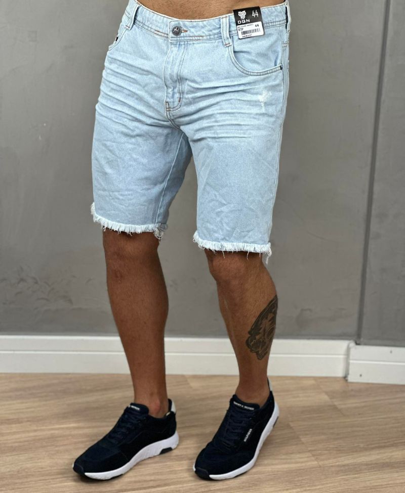 Bermuda Jeans Claro Masculina lisa - Degrant Jeans