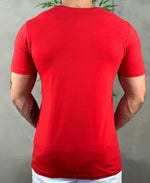 Camiseta Vermelha Masculina Com Logo No Peito - Maravilla