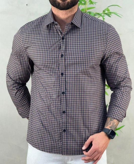 Camisa Xadrez Vermelha Masculina Plaid Slim Fit - Calvin Klein