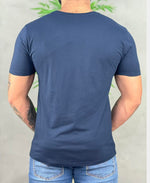 Camiseta Azul Marinho Casual Masculina React Ludic - Acostamento