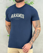 Camiseta Azul Marinho Masculina College - Aramis