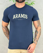 Camiseta Azul Marinho Masculina College - Aramis