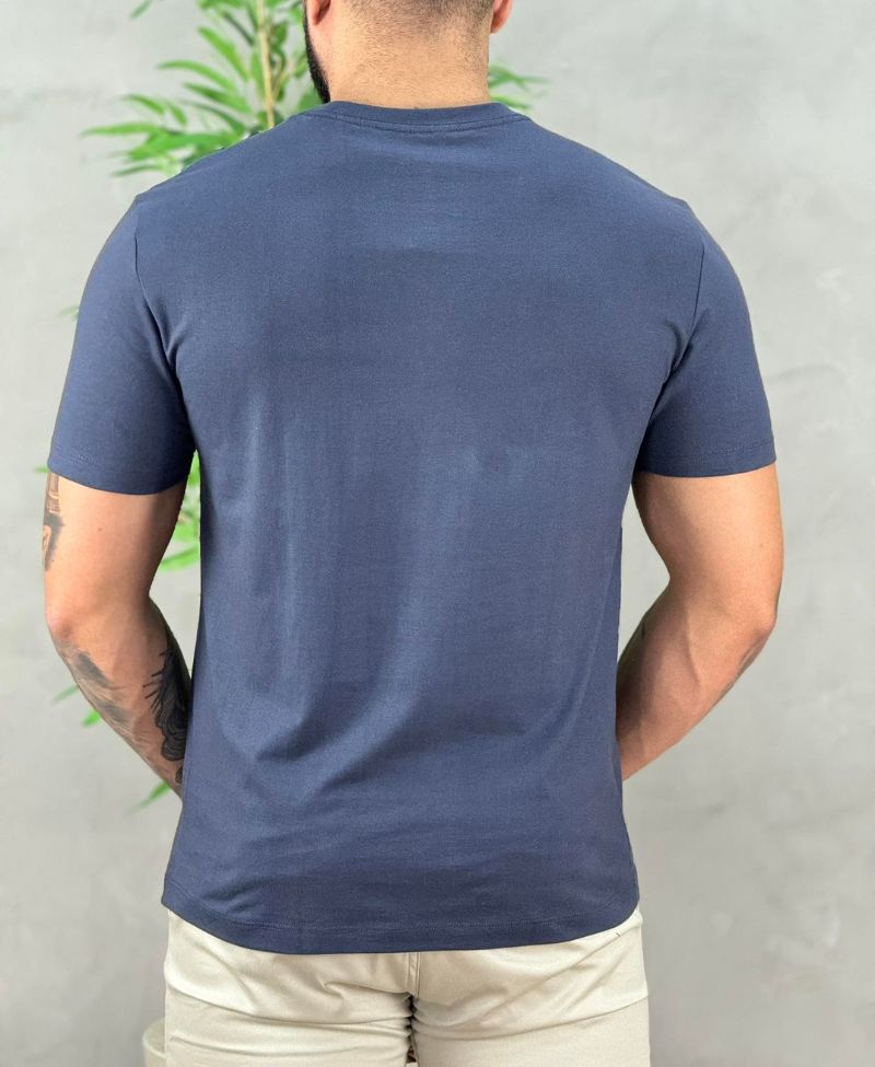 Camiseta Azul Marinho Masculina Duble Line - Calvin Klein