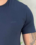 Camiseta Azul Marinho Masculina Estampa Abstrata - Aramis