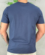 Camiseta Azul Marinho Masculina Logo Retângulo - Calvin Klein