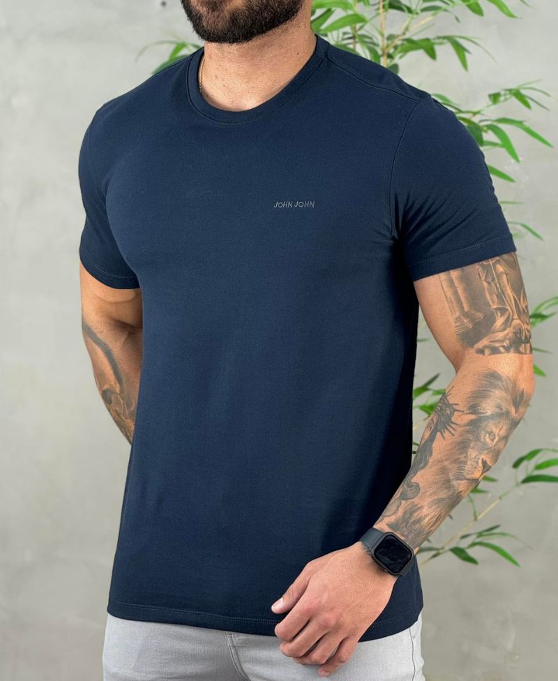 Camiseta Azul Marinho Masculina Regular Fit Sparks - John John