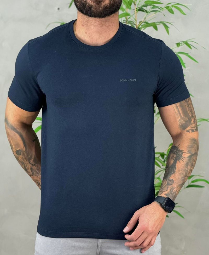 Camiseta Azul Marinho Masculina Regular Fit Sparks - John John