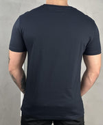 Camiseta Azul Marinho Masculina Com Logo Em Circulo No Peito - Tommy Hilfiger