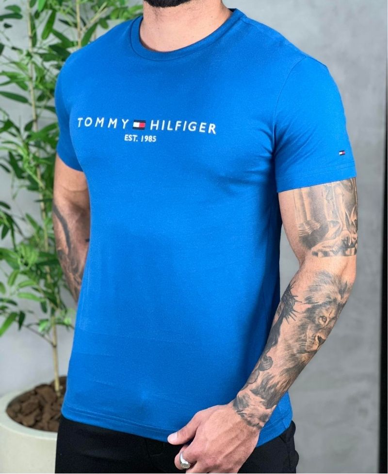 Camiseta Azul Masculina Est. 1985 - Tommy Hilfiger