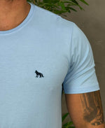 Camiseta Azul Sky Casual Masculina Wolf - Acostamento