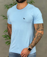 Camiseta Azul Sky Casual Masculina Wolf - Acostamento