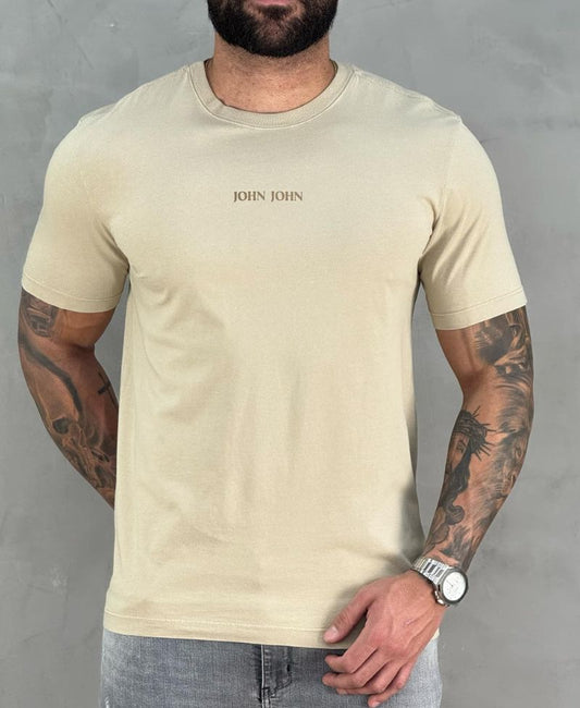 Camiseta Bege Masculina Clean Ca - John John