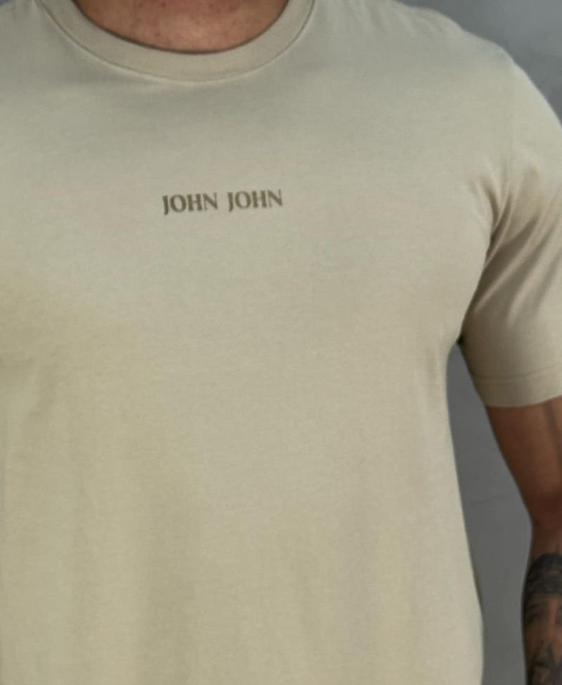 Camiseta Bege Masculina Clean Ca - John John