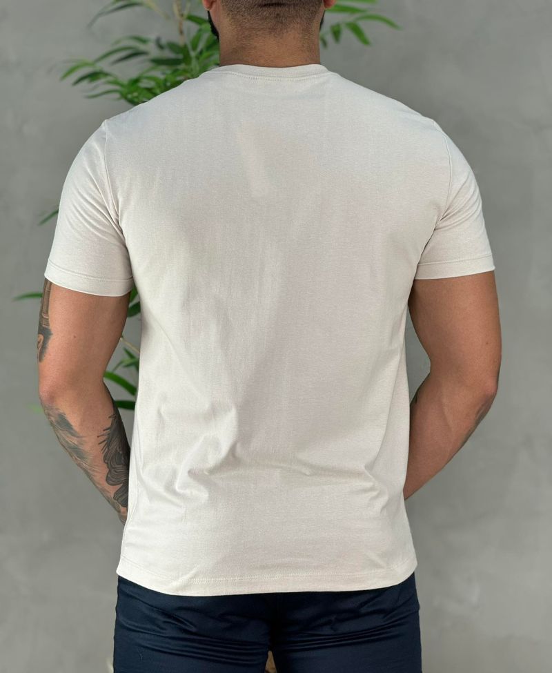 Camiseta Bege Masculina Reissue Tinto - Calvin Klein