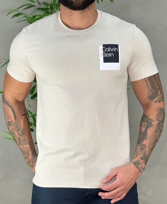 Camiseta Bege Masculina Reissue Tinto - Calvin Klein