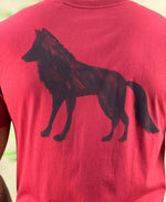Camiseta Bordo Casual Masculina Lobo Costas - Acostamento