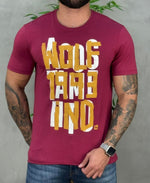 Camiseta Bordo Casual Masculina Mc - Acostamento