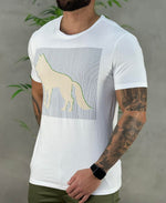 Camiseta Branca Casual Masculina Touch Line - Acostamento