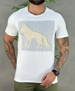 Camiseta Branca Casual Masculina Touch Line - Acostamento