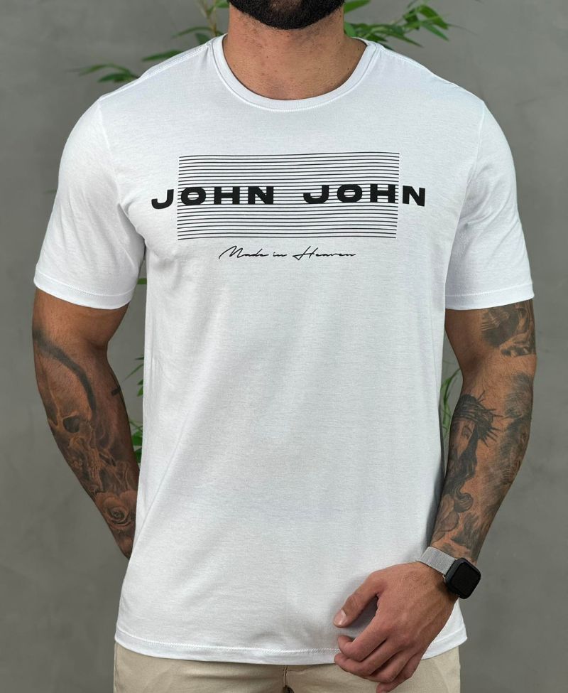 Camiseta Branca Masculina Back Lin - John John