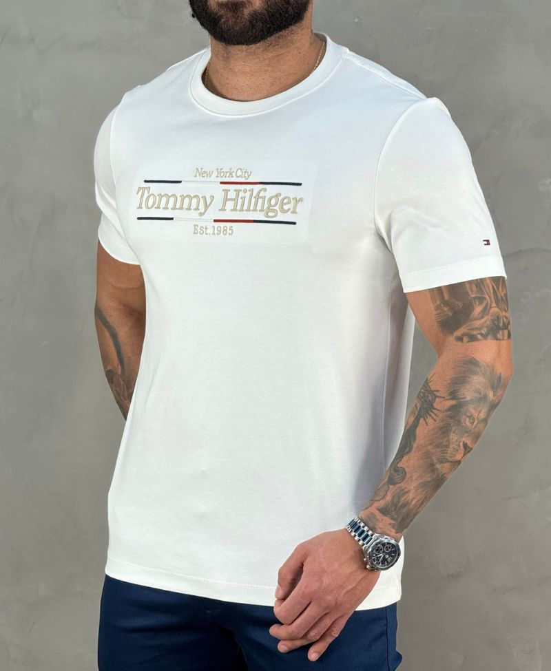 Camiseta Branca Masculina Clássica New York City - Tommy Hilfiger