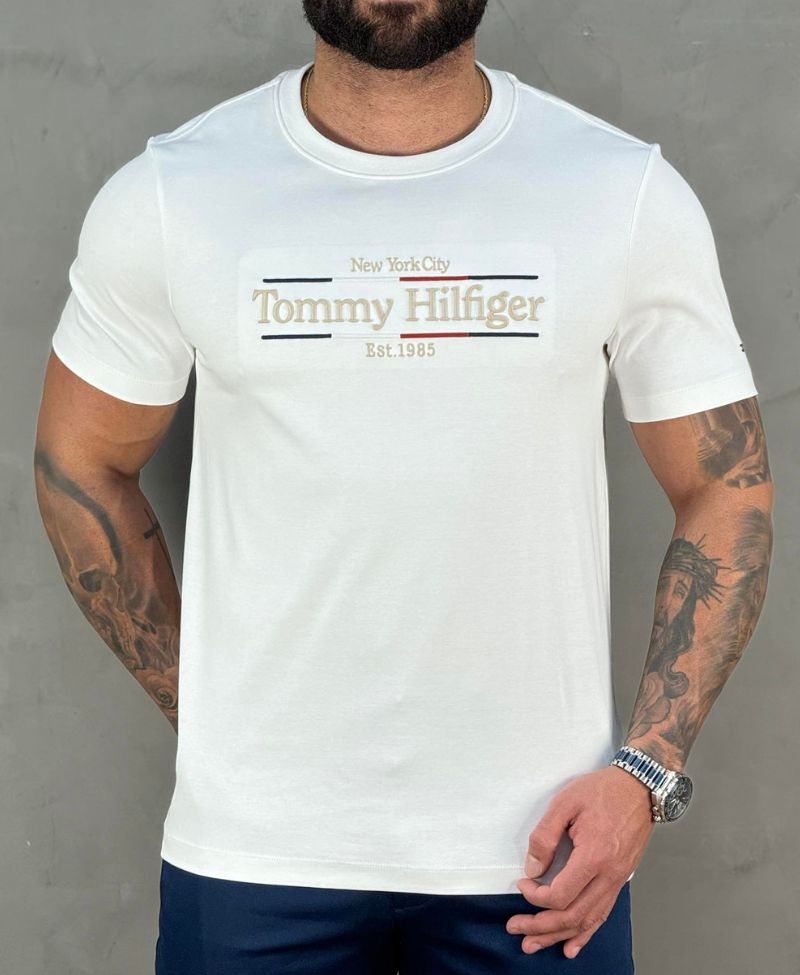 Camiseta Branca Masculina Clássica New York City - Tommy Hilfiger