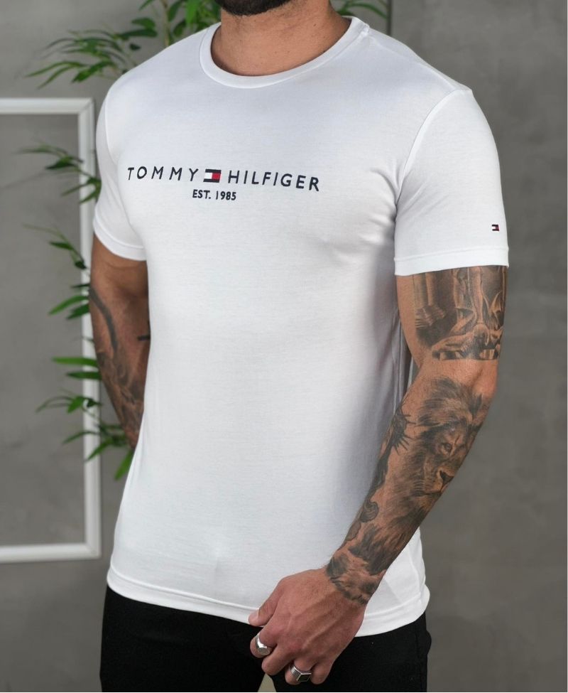 Camisa branca best sale tommy hilfiger