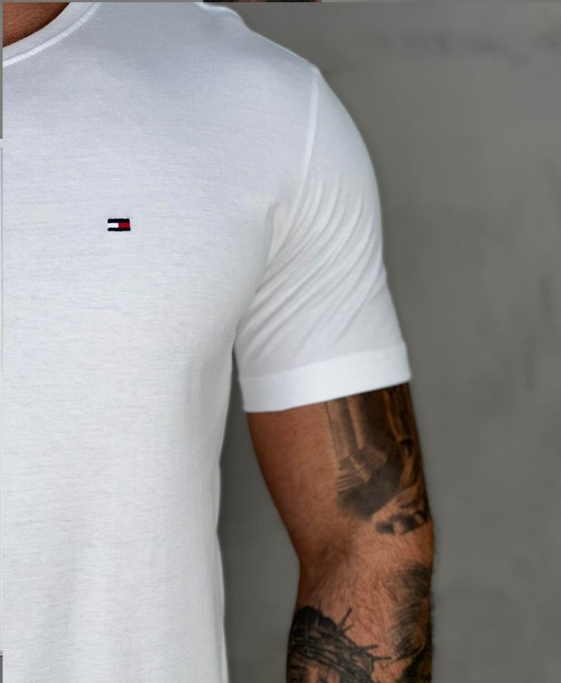 Camiseta Branca Masculina Classic Cotton - Tommy Hilfiger