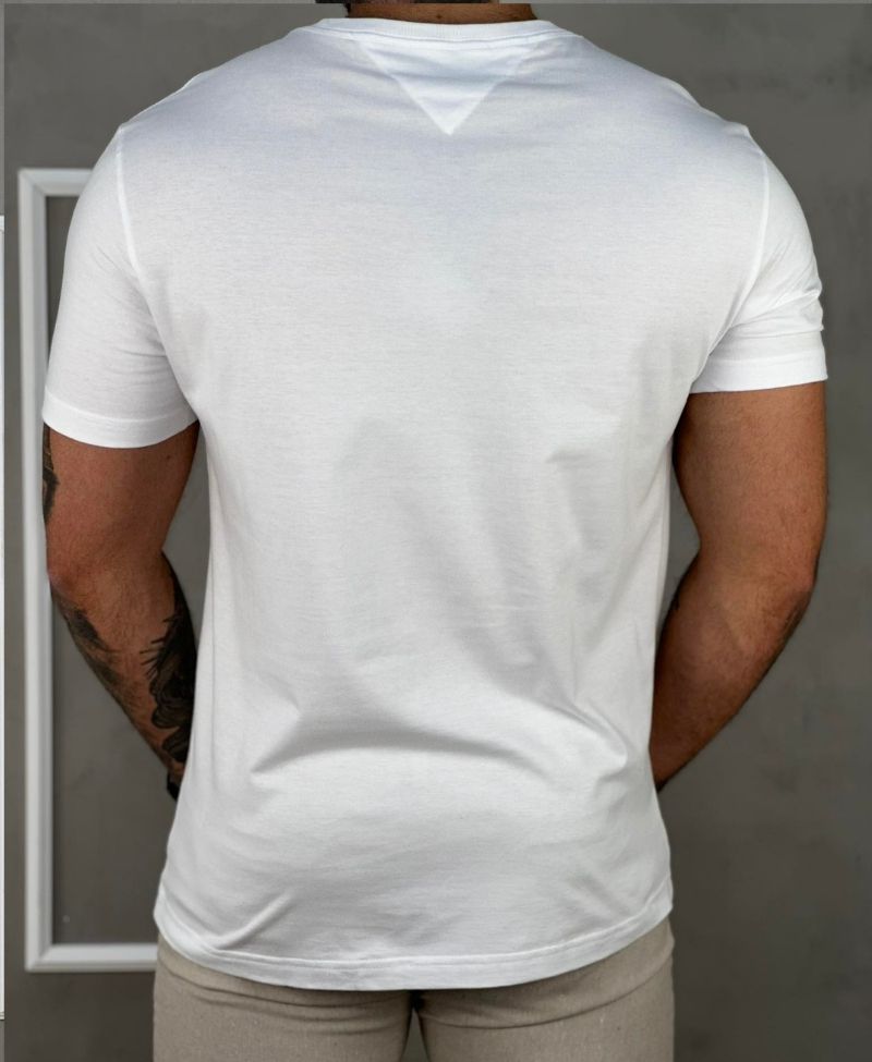 Camiseta Branca Masculina Classic Cotton - Tommy Hilfiger