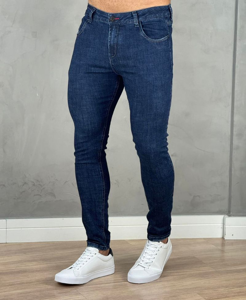 Calça Jeans Masculina Escura Lisa Skinny - Paladho´s Jeans Wear