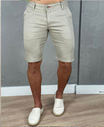 Bermuda Alfaiataria Caqui Masculina Acetinada - Paladho´S Jeans Wear