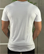 Camiseta Branca Masculina Lisa Com Logo No Peito - Paladho's Jeans Wear