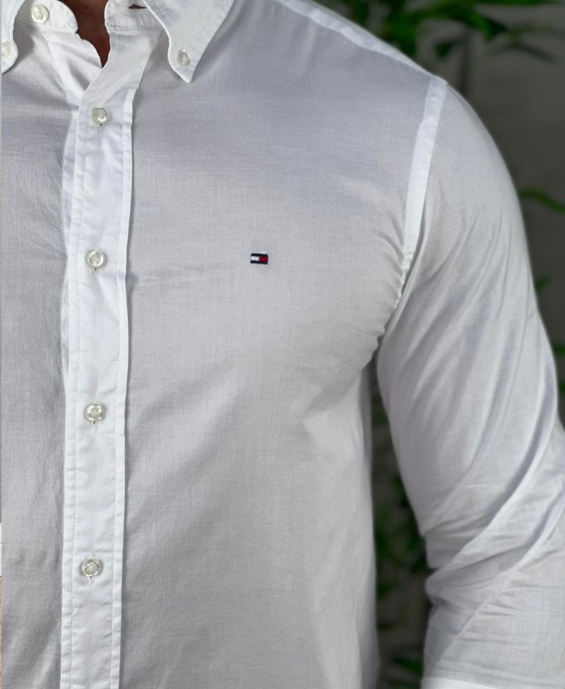 Camisa Social Branca  Masculina Regula Fit - Tommy Hilfiger
