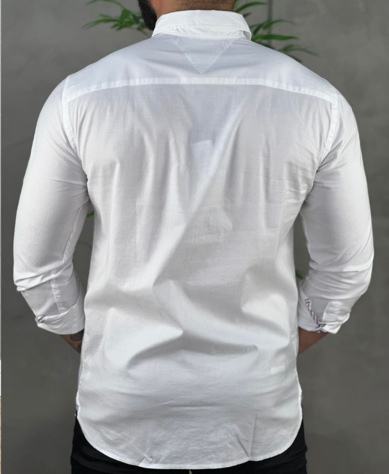 Camisa Social Branca  Masculina Regula Fit - Tommy Hilfiger