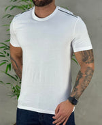 Camiseta Branca Masculina Logo Minimalista Superior - Calvin Klein