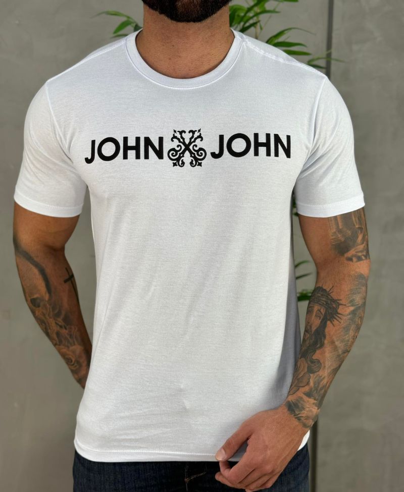 Camiseta Branco Masculina Regular Fit - John John