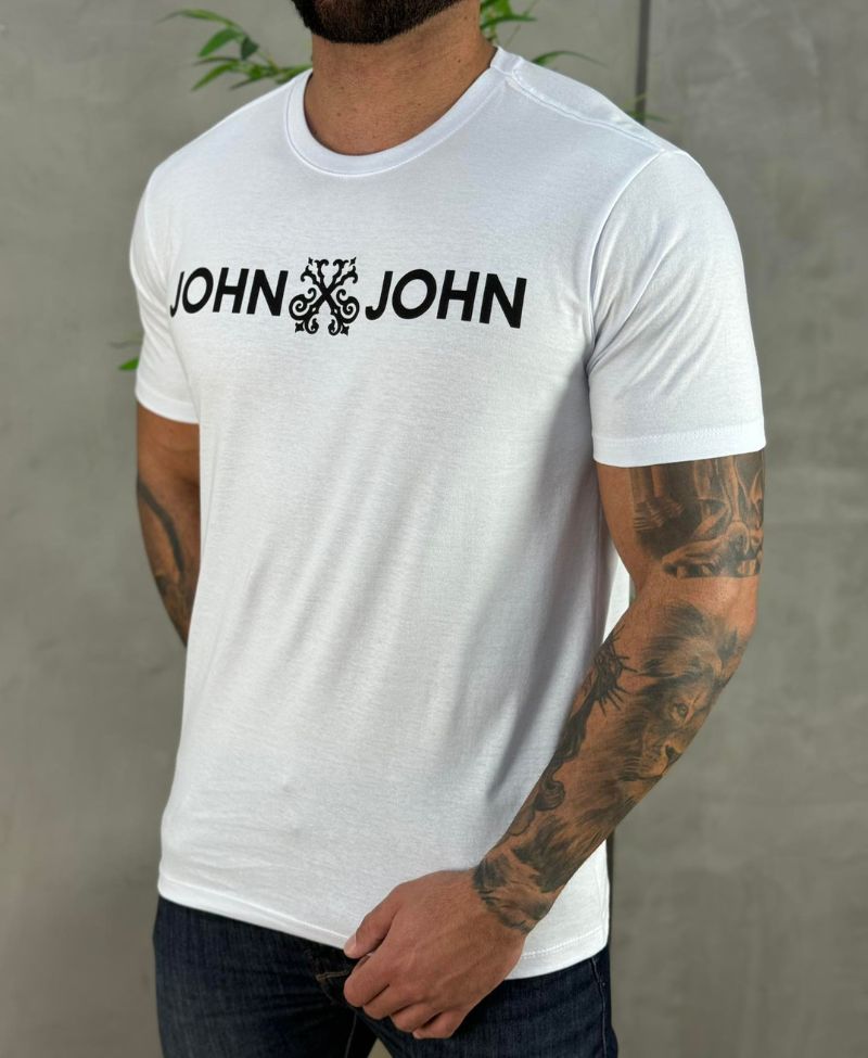 Camiseta Branco Masculina Regular Fit - John John
