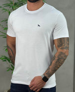 Camiseta Branco Casual Masculina Lobo Costas - Acostamento