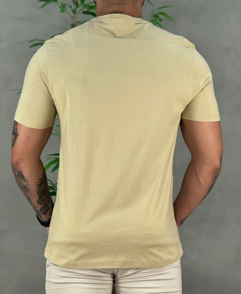 Camiseta Caqui Masculina Malha Regular - Aramis