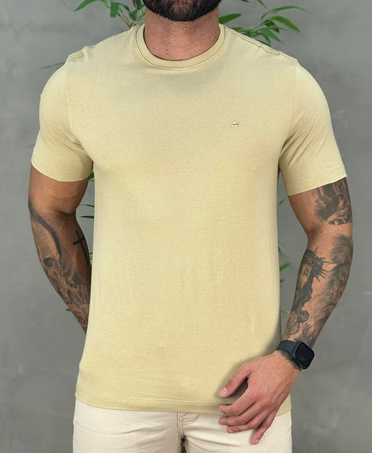 Camiseta Caqui Masculina Malha Regular - Aramis