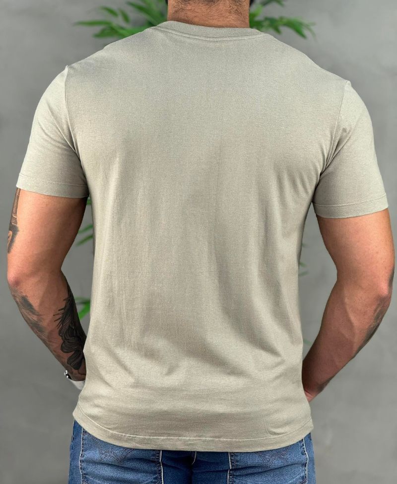 Camiseta Caqui Medio Masculina Reissue - Calvin Klein