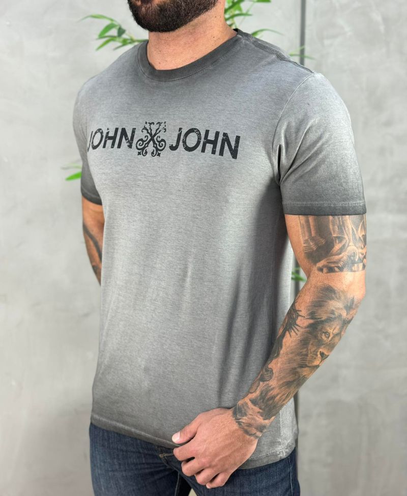 Camiseta Cinza Chumbo Masculino JJ - John John