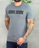 Camiseta Cinza Escura Masculina Sketch - John John