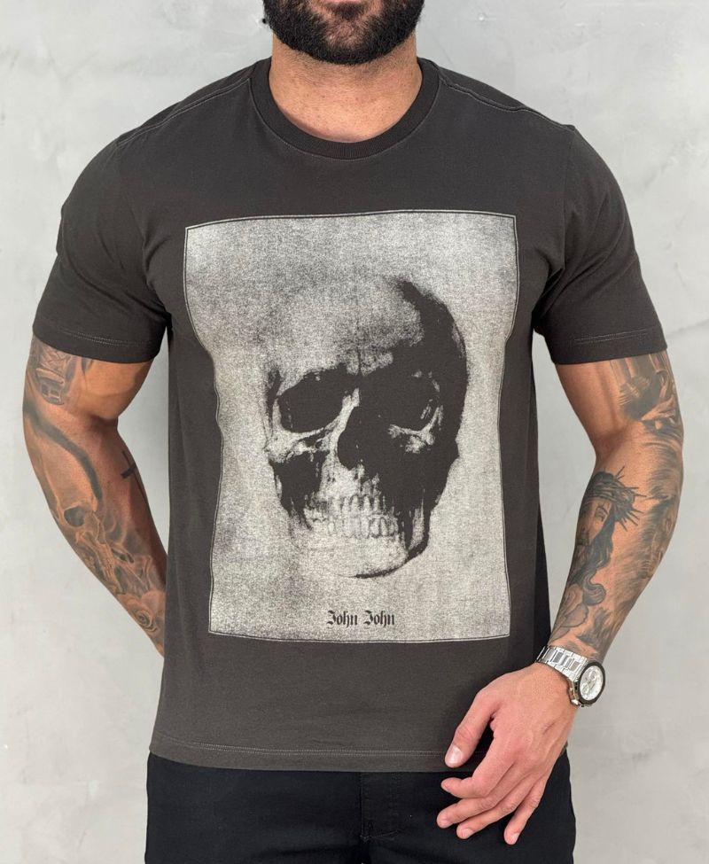 Camiseta Marrom Masculina John Darkar - John John