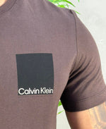 Camiseta Marrom Masculina Logo Sixty Eight - Calvin Klein