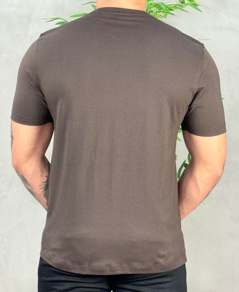 Camiseta Marrom Masculina Malha Regular - Aramis