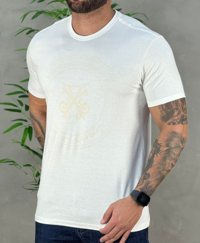 Camiseta Off White Masculina John Sym - John John